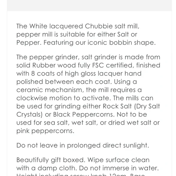 Chubbie Bobbin Salt and Pepper Shaker - Picture 3 of 7